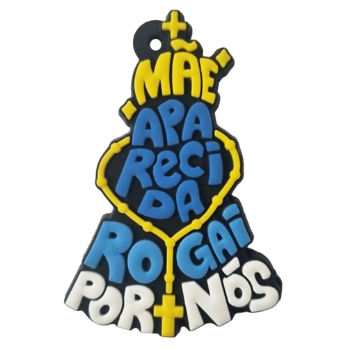 Chaveiro Mãe Aparecida Rogai (Azul)